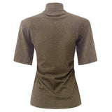 TAMMI-SS-BLOUSE - BROWN