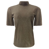 TAMMI-SS-BLOUSE - BROWN