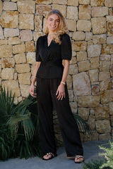 TIKI WIDE PANTS - BLACK
