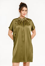 PIP SS PEARL DRESS - AVOCADO