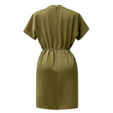 PIP SS PEARL DRESS - AVOCADO