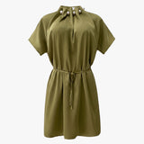 PIP SS PEARL DRESS - AVOCADO