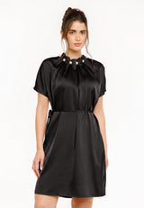 PIP SS PEARL DRESS - BLACK