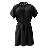 PIP SS PEARL DRESS - BLACK