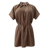 PIP SS PEARL DRESS - BROWN