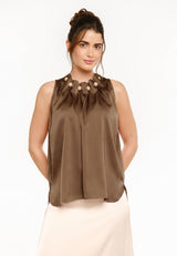 PIP PEARL TOP - BROWN