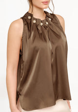 PIP PEARL TOP - BROWN