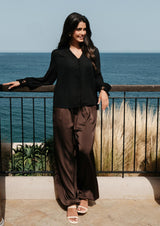 BIBI BALOON PANTS - DARK BROWN