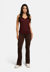 AMY-FLAIR-PANTS - DARK CHOCOLATE