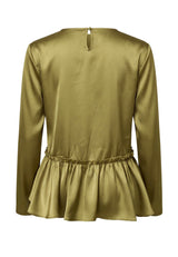 FIE LS FRILL BLOUSE - AVOCADO