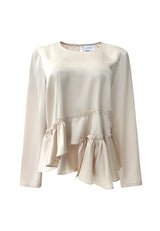 FIE LS FRILL BLOUSE - CHAMPAGNE