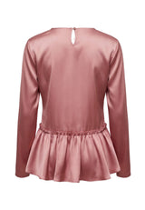FIE LS FRILL BLOUSE - DUSTY ROSE