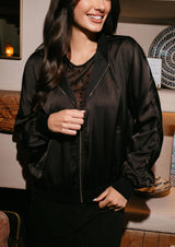 BOBBI BUMPER JACKET - BLACK
