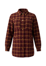 KAREN SHIRT JACKET - BLACK RED CHECK