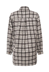 KAREN SHIRT JACKET - CREME BLACK CHECK