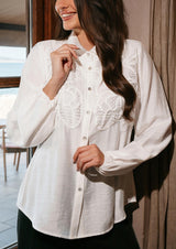 SUSANNE LS SHIRT - WHITE