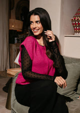 FRIDA ONECK VEST - PINK model 1