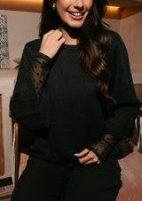 ANNIZ ONECK BLOUSE - BLACK model 2