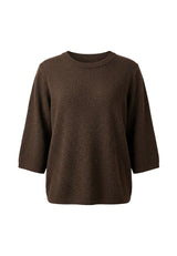 ANNIZ ONECK BLOUSE - DARK BROWN front