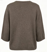 ANNIZ ONECK BLOUSE - DARK BROWN