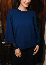 ANNIZ ONECK BLOUSE - NAVY