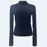 VILDE LS BLOUSE - NAVY