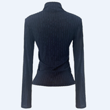 VILDE LS BLOUSE - NAVY