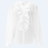 FILIPPA LS FRILL SHIRT - WHITE