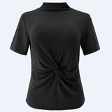 LISE SS TWIST TOP - BLACK