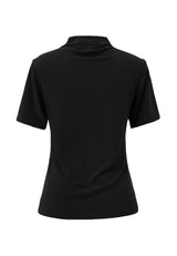 LISE SS TWIST TOP - BLACK