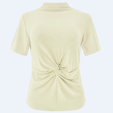 LISE SS TWIST TOP - CREME
