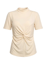 LISE SS TWIST TOP - CREME