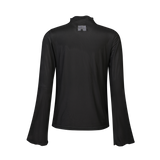 MESH LS TROMPET TOP BLACK back