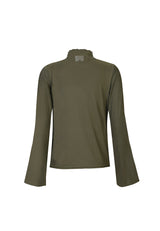 MESH LS TROMPET TOP - ARMY
