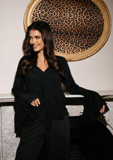 SIFFI LS BLOUSE - BLACK