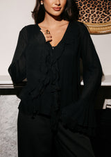 SIFFI LS BLOUSE - BLACK