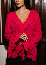 SIFFI LS BLOUSE - RASPBERRY