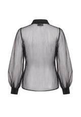 MELANIE  LS BLOUSE - BLACK