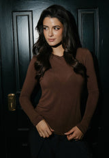 MERE LS TSHIRT - COFFEE BEAN