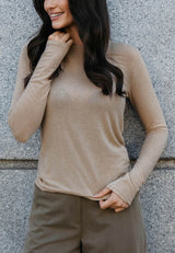 MERE LS TSHIRT - PALE KHAKI