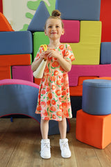 ALMA-SS-BABYDOLL-DRESS (KIDS) - PEACHY