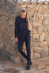 ALMA-PANTS (FLEECE) - DARK GREY LEO