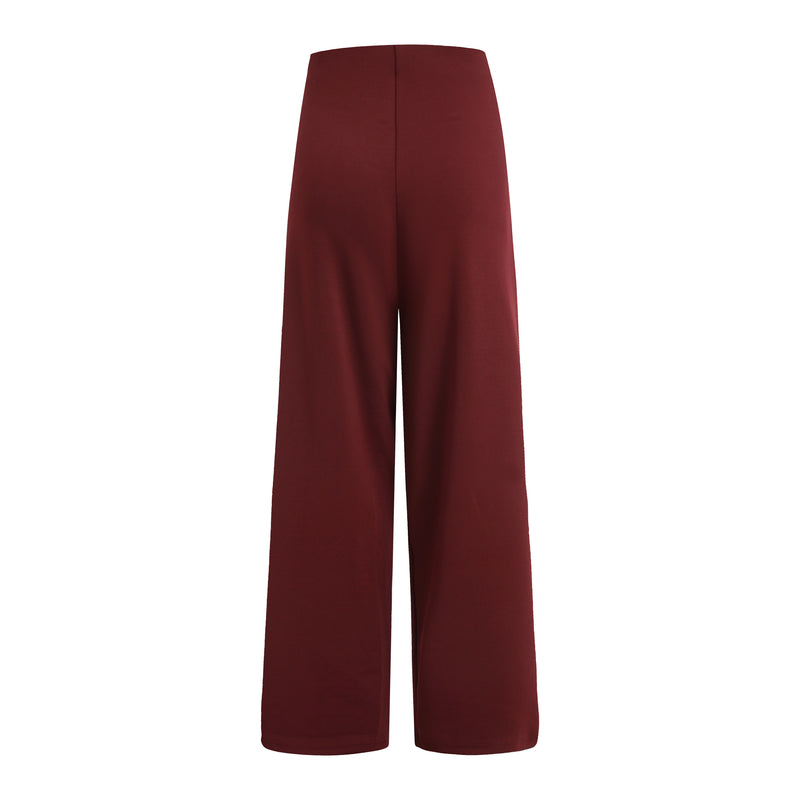 HENNE WIDE PANTS - BORDEAUX