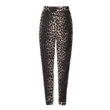 ALMA PANTS (FLEECE) - DARK BROWN LUX LEO