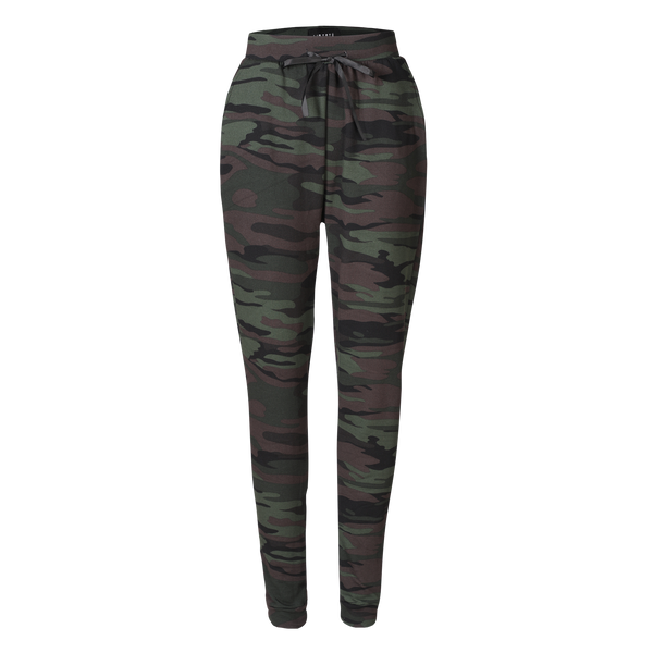 ALMA-PANTS (FLEECE) - DUSTY CAMO DARK BROWN