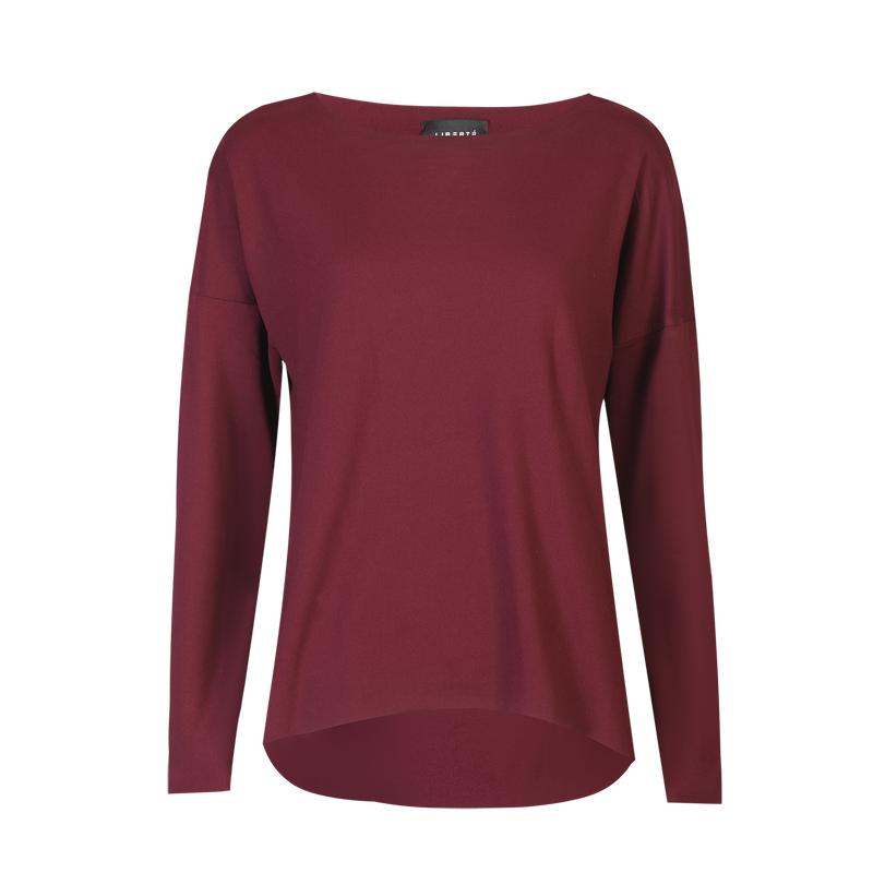 ALMA-LS-TOP (FLEECE) - BORDEAUX