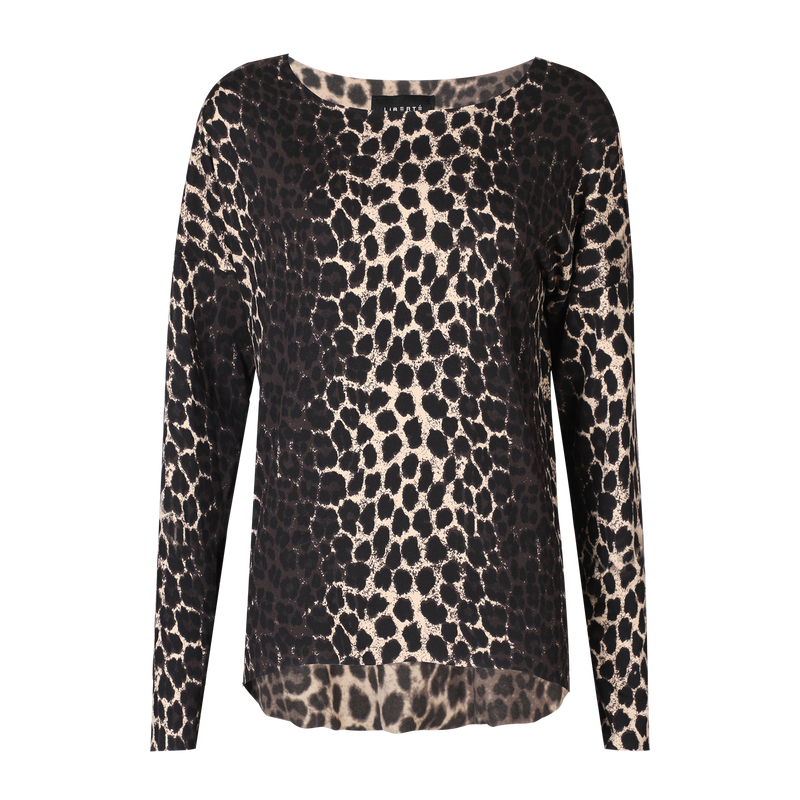 ALMA-LS-TOP (FLEECE) - DARK BROWN LUX LEO