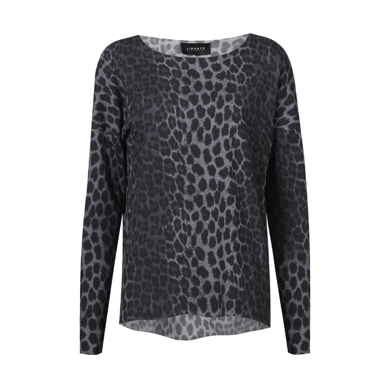 ALMA-LS-TOP (FLEECE) - DARK GREY LEO