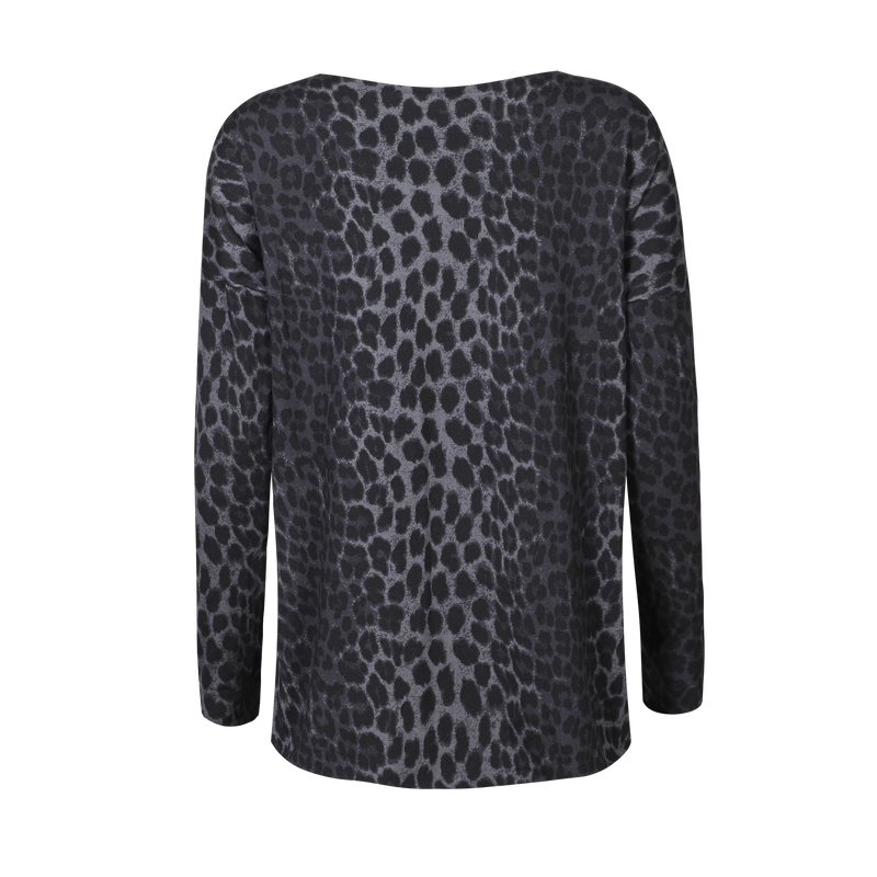 ALMA-LS-TOP (FLEECE) - DARK GREY LEO