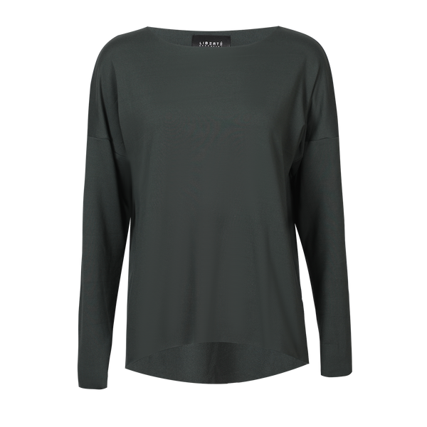 ALMA-LS-TOP (FLEECE) - DUSTY ARMY